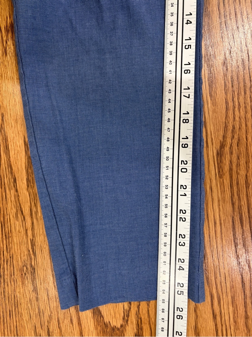 LOFT Riviera Slim Ankle Pants in Texture Blue Multi (8) - Picture 11 of 13